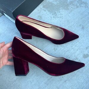 Marc Fisher Red Velvet Pumps